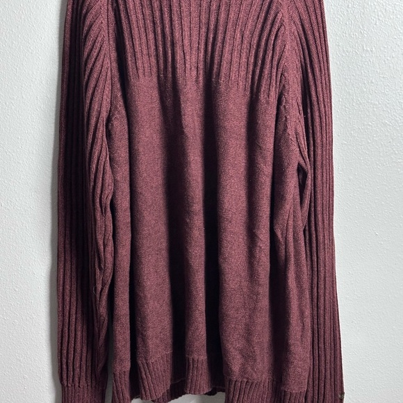Columbia Men Knit Ribbed Crew Neck Sweater Red Pullover size XL - Picture 4 of 11